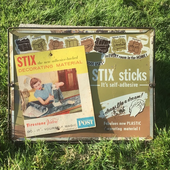 1950’s Stix Metal Advertising Double sided sign - Picture 2 of 4